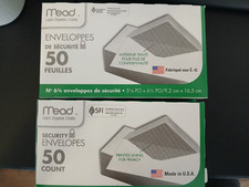 100 Mead White Gummed Mailing Envelopes 3-5/8 6-1/2 Open Stock No Boxes