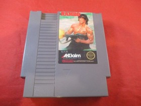 Rambo (Nintendo NES) COMPLETE w/ Manual, game, & **DAMAGED BOX**