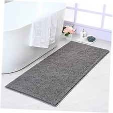 24''x 60'' Grey Long Bathroom Rugs Runner,Absorbent Bath Mats for Bathroom
