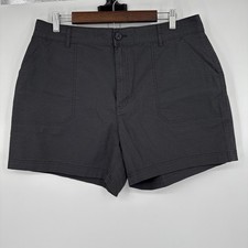NWT Eddie Bauer Ripstop Shorts Womens 14 Black Gorpcore Hiking High Rise 5