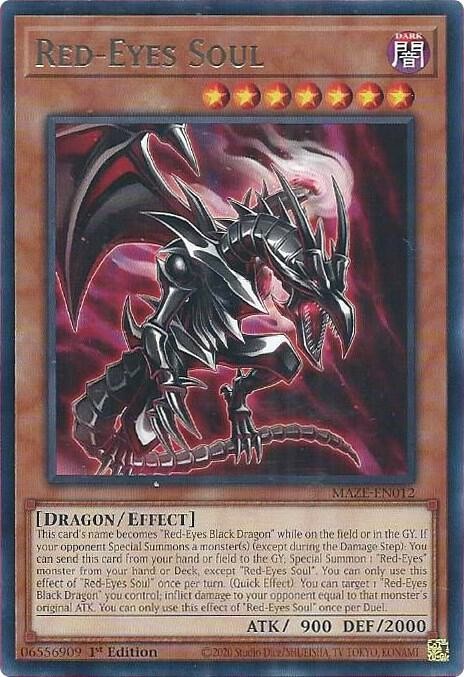 Red-Eyes Soul - MAZE-EN012 - Rare - 1st Edition - YuGiOh