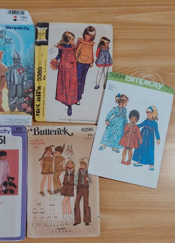 Children's Toddlers Clothing Costumes Sewing Patterns Lot 9 Patterns - Picture 4 of 4