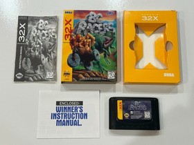 BC Racers (Sega 32X 1995) CIB Complete in Box with Manual & Flyer NR MINT