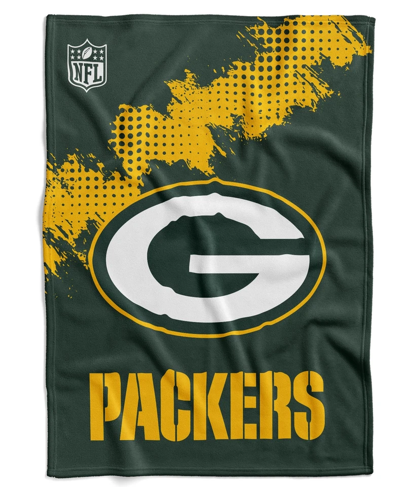 NFL Green Bay Packers Kuscheldecke Decke Corner Throw Blanket 4260296357080