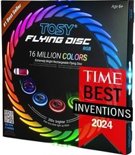 TOSY LED Flying Disc | Rechargeable Smart Toy, Waterproof, Motion Sensors