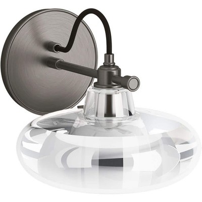 KOHLER Modern Farm 1-Light Valiant Nickel Lacemaker Sconce Wall Mount Lamp