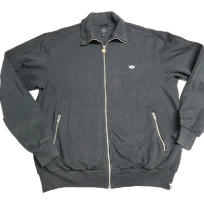  Adidas Originals Adi Dassler Track Jacket 2XL Black Tonal Stripes Trefoil 2006