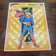 Superman Frame-Tray Puzzle Golden DC Comics 1989 Complete 4552D-12 Man Of Steel