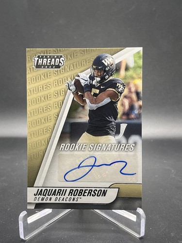 2022 Chronicles Threads Draft Picks Jaquarii Roberson Rookie Auto RC #TH-JAQ