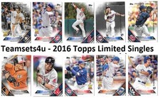 2016 Topps Limited Edition Tiffany Parallel 251-500 * Set Break * Pick Your Card