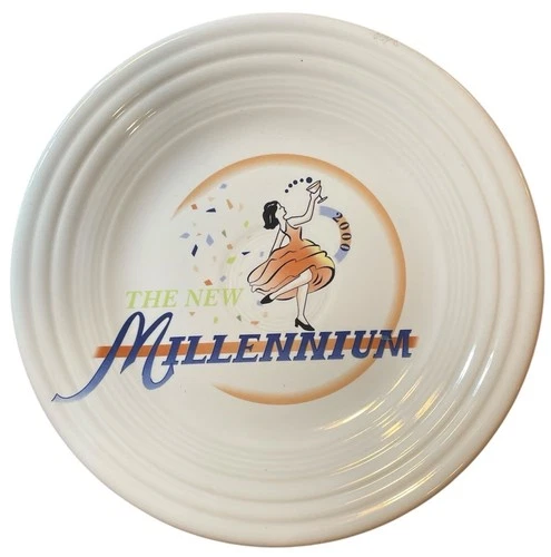 Fiesta Ware Retired Chop Plate Serving 70th Anniversary Dancing Lady Fiesta