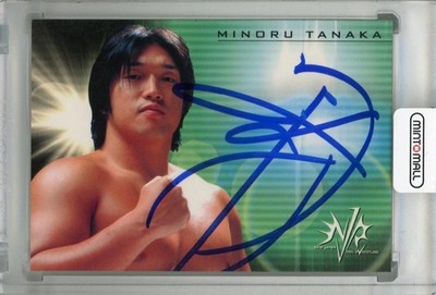 2000 collecara New Japan Pro Wrestling Minoru Tanaka Hand-Signed Auto