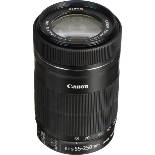 Объектив Canon EF-S 55-250mm F4-5.6 IS STM для зеркальных фотокамер Canon