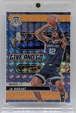 2024-25 Panini Mosaic - Give and Go Ja Morant #3 Fluorescent Orange Mosaic Prizm