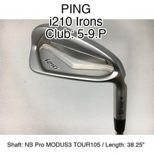 PING i210 Irons 5-9.P Iron Set 38.25" NS Pro MODUS3 TOUR105 Stiff Right-Handed