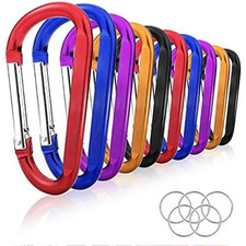 Carabiner Clip, 10 Pack, 855lbs 3" Heavy Duty Caribeaners for Hammocks, Campin..