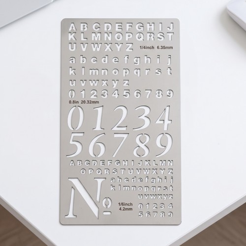 Stainless Steel Stencil Reusable Templates Thin for Painting, Crafters, Artists - Afbeelding 5 van 7