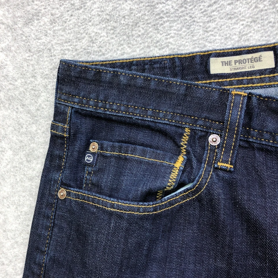 Мужские джинсы AG Adriano Goldschmied 38x34 Blue Protege классические прямые эластичные - Изображение 3 из 4