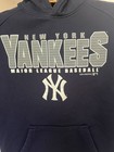Majestic New York Yankees Kids Pullover Hoodie Medium 10/12 Navy Blue — photo 3