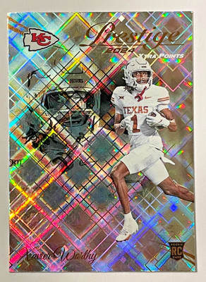 Xavier Worthy - 2024 Panini Prestige Xtra Points #330 Diamond Rookie - Chiefs