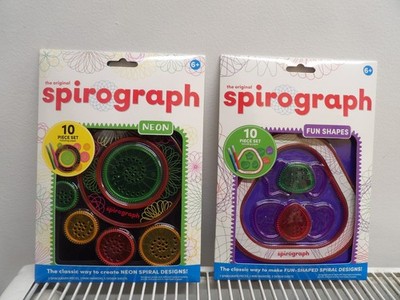 Spirograph 10 Stück in jedem Set, lustige Formen & Neon - BRANDNEU