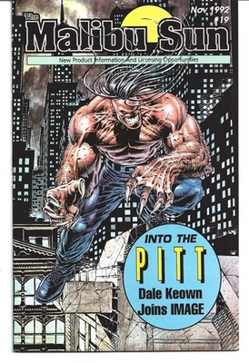 Malibu Sun #19 (Nov 1992) First Appearance of Pitt Image Comics