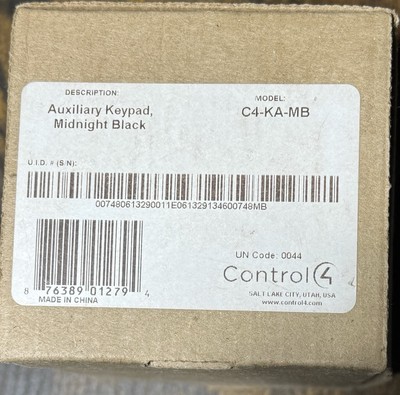 Control4 Auxiliary Contemporary Keypad C4-KA-MB Black