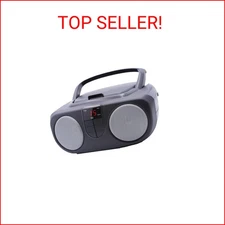 PROSCAN ELITE Portable AM/FM Radio With CD Player (BLACK) - Retro Boombox Speake