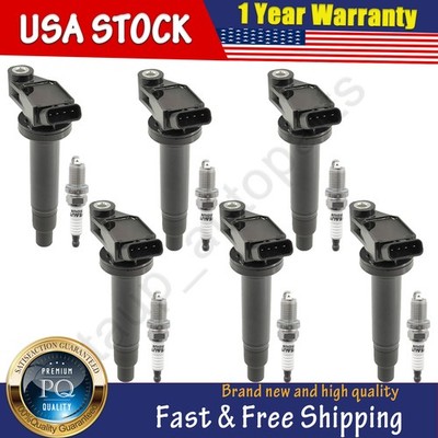 6 x Ignition Coil and Spark Plugs for Lexus ES330 RX300 Toyota Avalon 3.3L