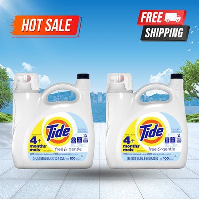 [HOT SALE] Tide Free and Gentle HE Liquid Laundry Detergent 132oz 2 Pack NEW