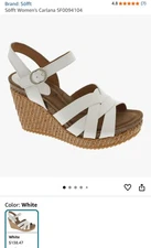 Sofft Euro Fit Cream Platform Sandals Women’s Size 6.5 Strappy Heels