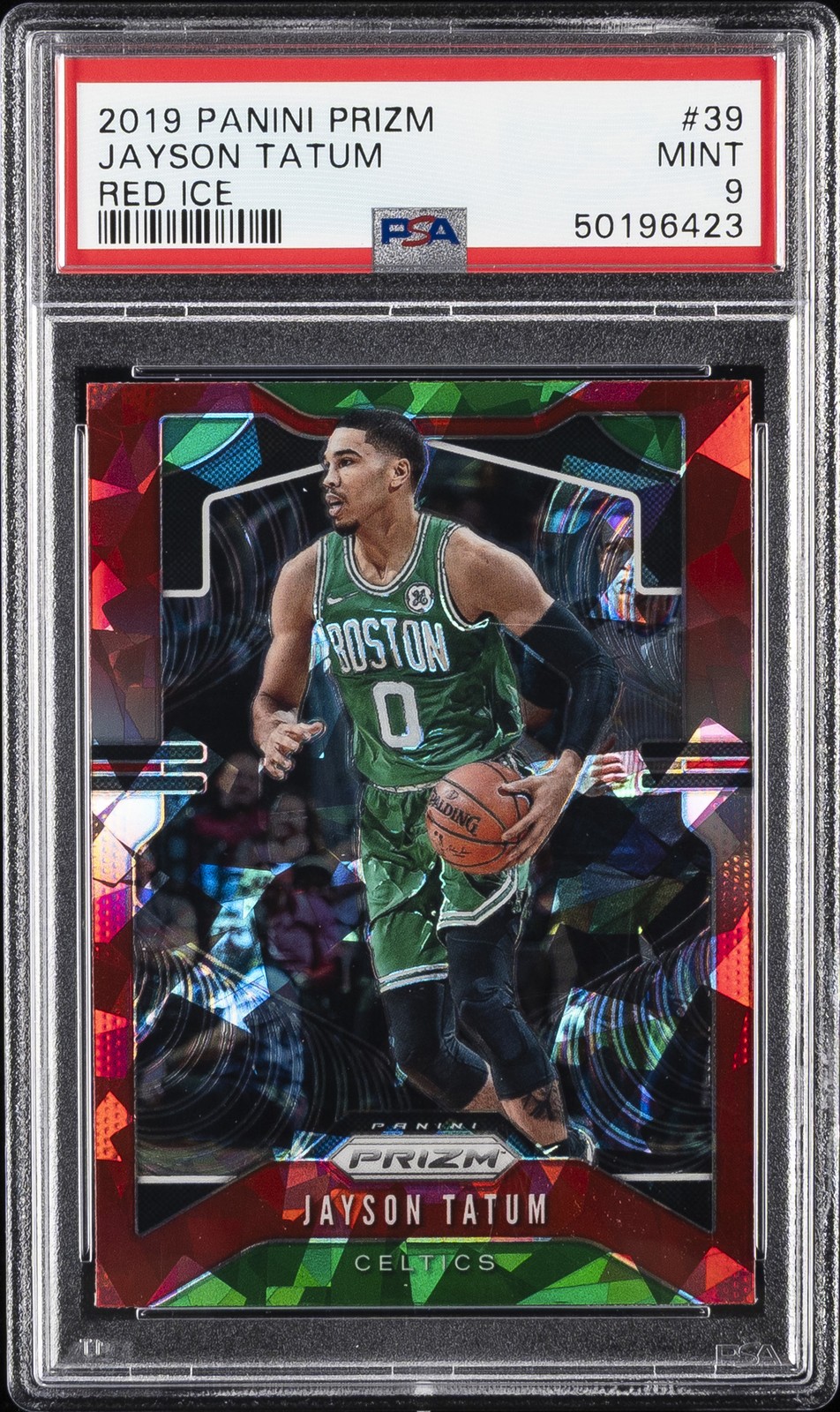 2019 PANINI PRIZM RED ICE #39 JAYSON TATUM PSA 9
