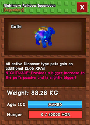 Grow A Garden  | 88KG+ Titanic Rainbow Hatched Iguanodon | Cheap & Fast