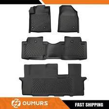 Oumurs Floor Mats Liner For Honda Pilot 2009-2015 Black Tpe All-weather 4pcsset Oumurs Floor Mats Liner For Honda Pilot 2009-2015 Black Tpe All-weather 4pcsset