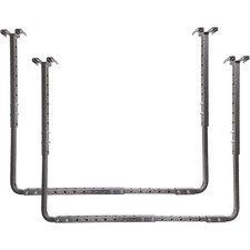 34 in. x 26 in. Adjustable Garage Ceiling Mount Storage Rack Kit Hammertone