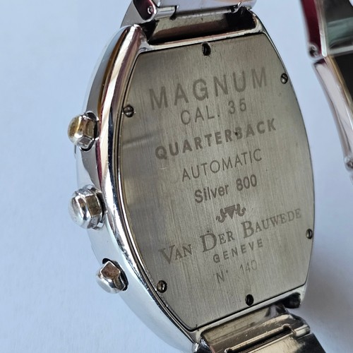 VAN DER BAUWEDE-CRONO MAGNUM QUARTERBACK-CAL.35-ARGENTO 0,800-BRACCIALE-FULL SET - Foto 11 di 24
