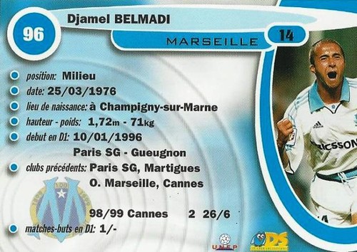 1999-2000 DS France Foot 2000 Base Card Olympique de Marseille - Variations - Picture 30 of 40