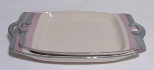 Pfaltzgraff  Aura  Rectangular Serving Trays Platters Handled