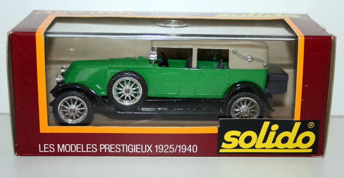 1/43 SOLIDO AGE D'OR - 1926 RENAULT 40CV DECOUVRABLE GREEN DIECAST CAR