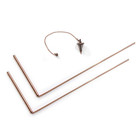 99.9% Pure Copper Dowsing Rods Kit- 2PCS 11.8 * 5.12 Inch Divining Rods+ Pendulu