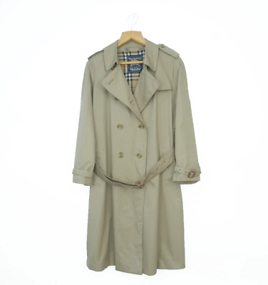 Burberrys Vintage Double Breasted Nova Check Womens Trench Coat