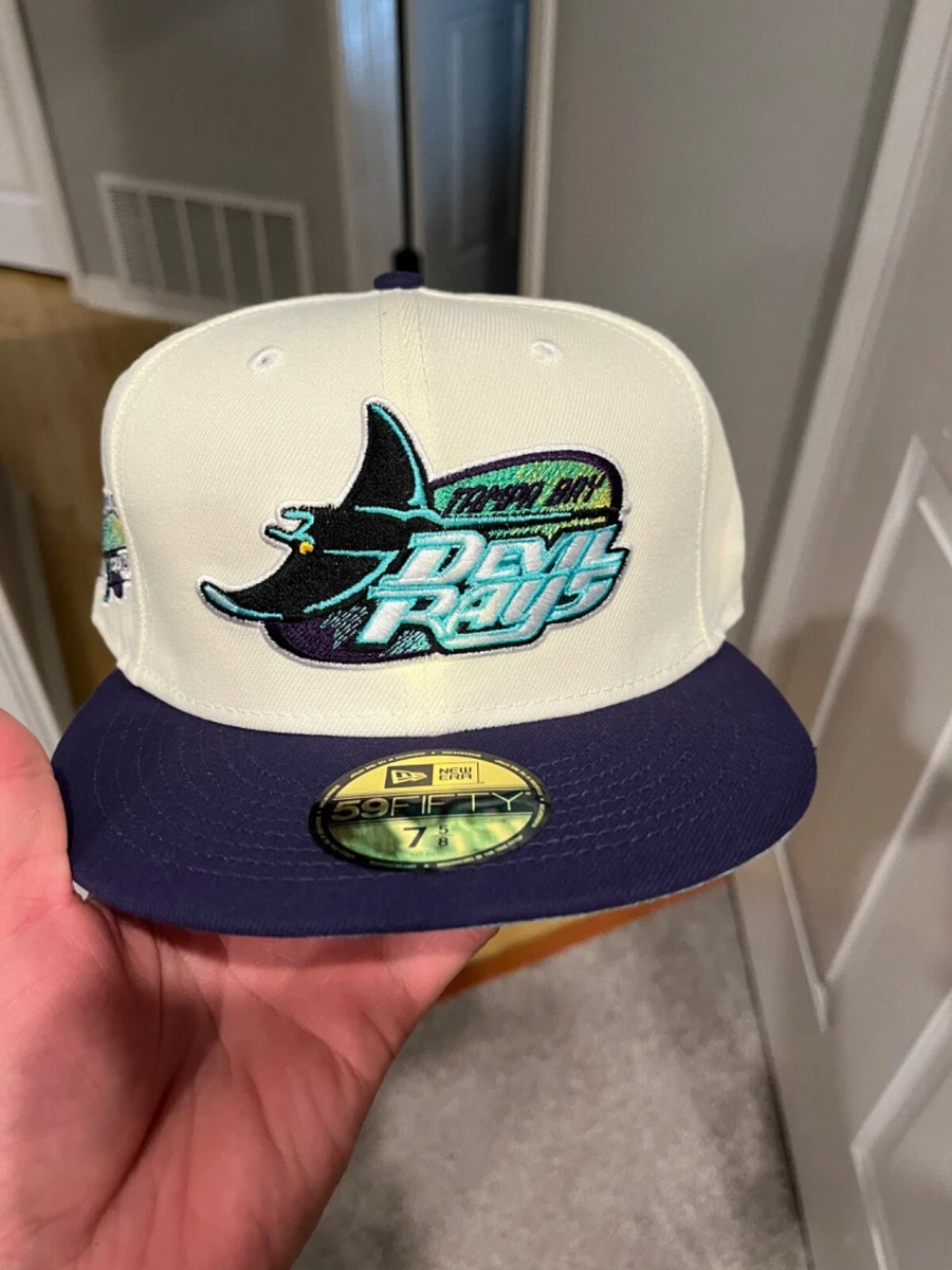 59Fifty Cap City White Tampa Bay Devil Rays 1998 Inaugural Season Fitted 7  5/8