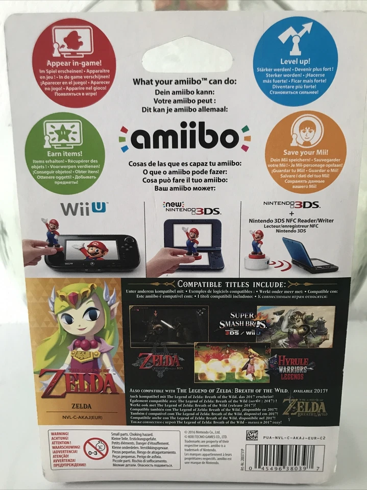 AMIIBO ZELDA THE WIND WAKER - FIGURINE NINTENDO SWITCH DE 2017 - NEUF ET SCELLÉ - Photo 3/4