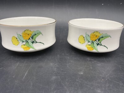 Crown Sterling Fine Bone China Floral Bowl Sussex Mum Mum Desert Bowl Gold  Trim