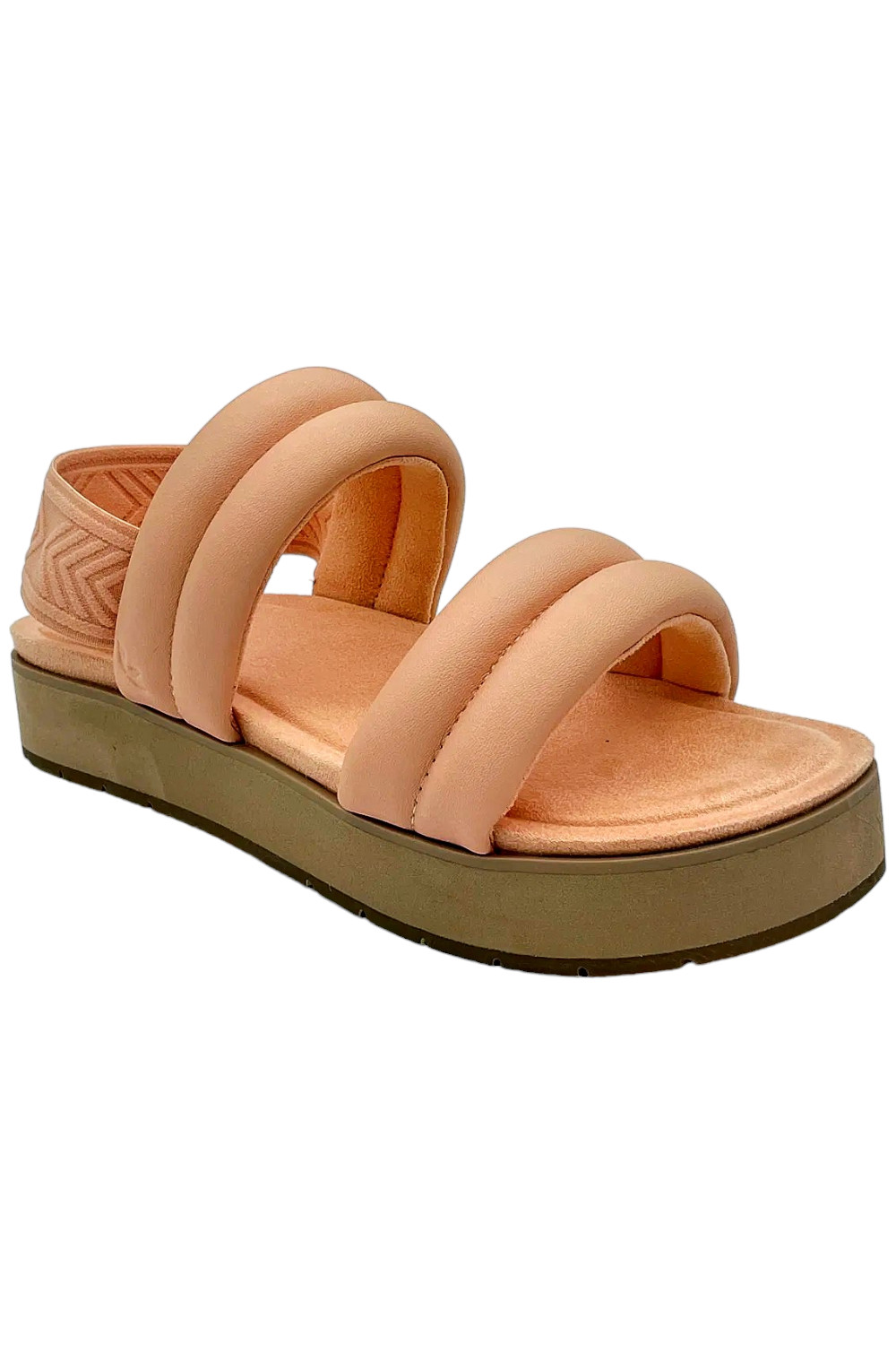 Босоножки Koolaburra by UGG с ремешком на спине, почти абрикосового цвета.