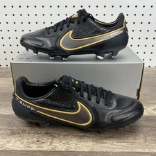 Nike Tiempo Legend 9 Elite FG "Black Metallic Gold" CZ8482 Men's 6 / Womens 7.5