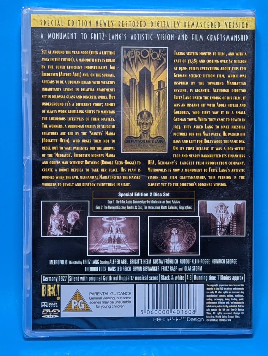 METROPOLIS DVDセット 2枚組 Amazon.co.jp: メトロポリス 完全復元版（2枚組） [DVD