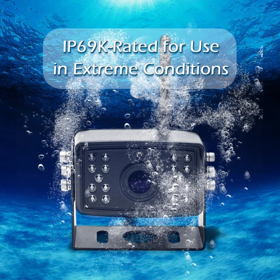 1080P Digital Wireless Reverse Camera 7" Quad Split Monitor for Truck Caravan RV - Image 4 of 4