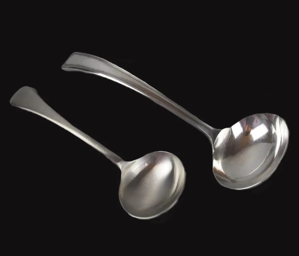 Sauce Gravy Ladles / Serving Spoons x 2. Silver plated & Stainless Steel. VTG
Opens in a new window