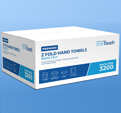 Papierhandtuch weiß Z-Falz Handtücher 2-lagig Interfold C-Falte V-Falte Tissue